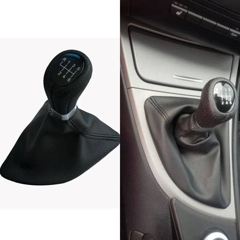 5-6-Gang UK-Modell Rechtslenker RHD Auto-Schaltknauf mit Lederbezug für BMW 1er Serie E81 E82 E87 E88 – Detail 6