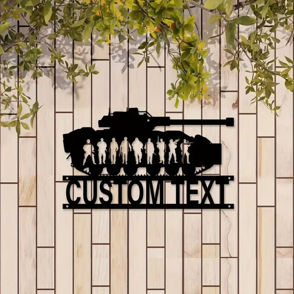 

Custom Tank Metal Wall Art Personalize Family Name/House Number.Indoor/Outdoor Decor,a Stunning Piece.Custom Address Plaque.