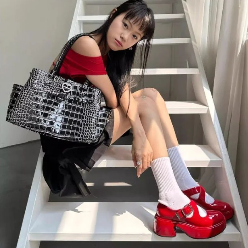 Women Large Y2k Pink Handbag High Capacity Design Luxury Shoulder Bag Girls Grunge Handbags Motor Style Female Big Purses 2025