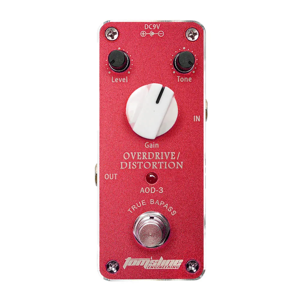 AROMA Electric Guitar Pedal AOD-3 Overdrive Distortion Effect Pedal Aluminum Alloy Housing True Bypass Guitar Parts  Accessories