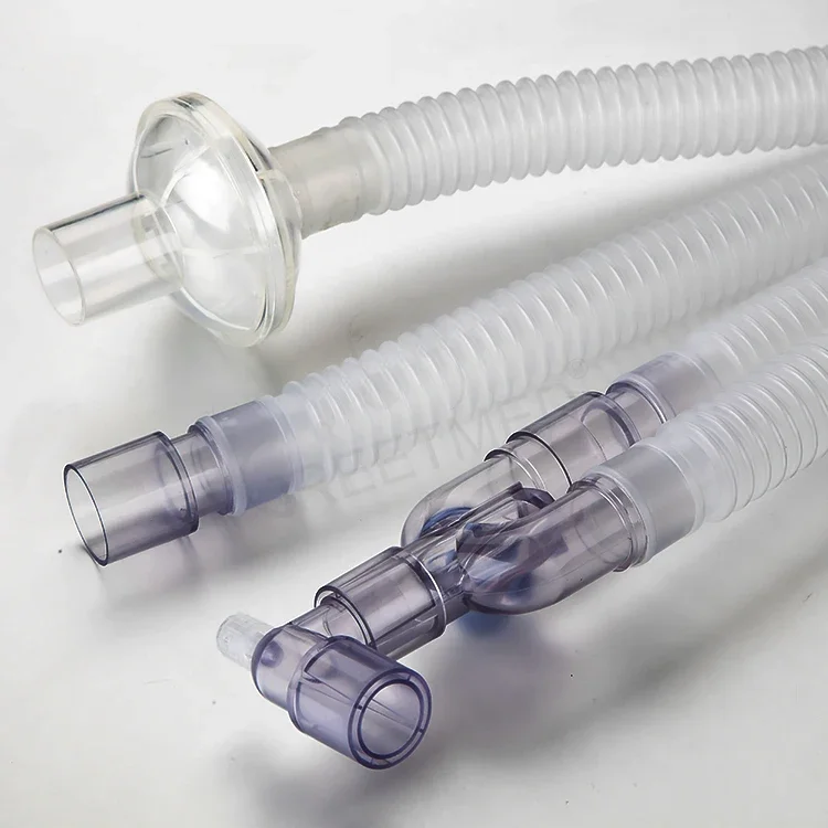 Disposable medical corrugated tube paralysis ventilator breathing circuit