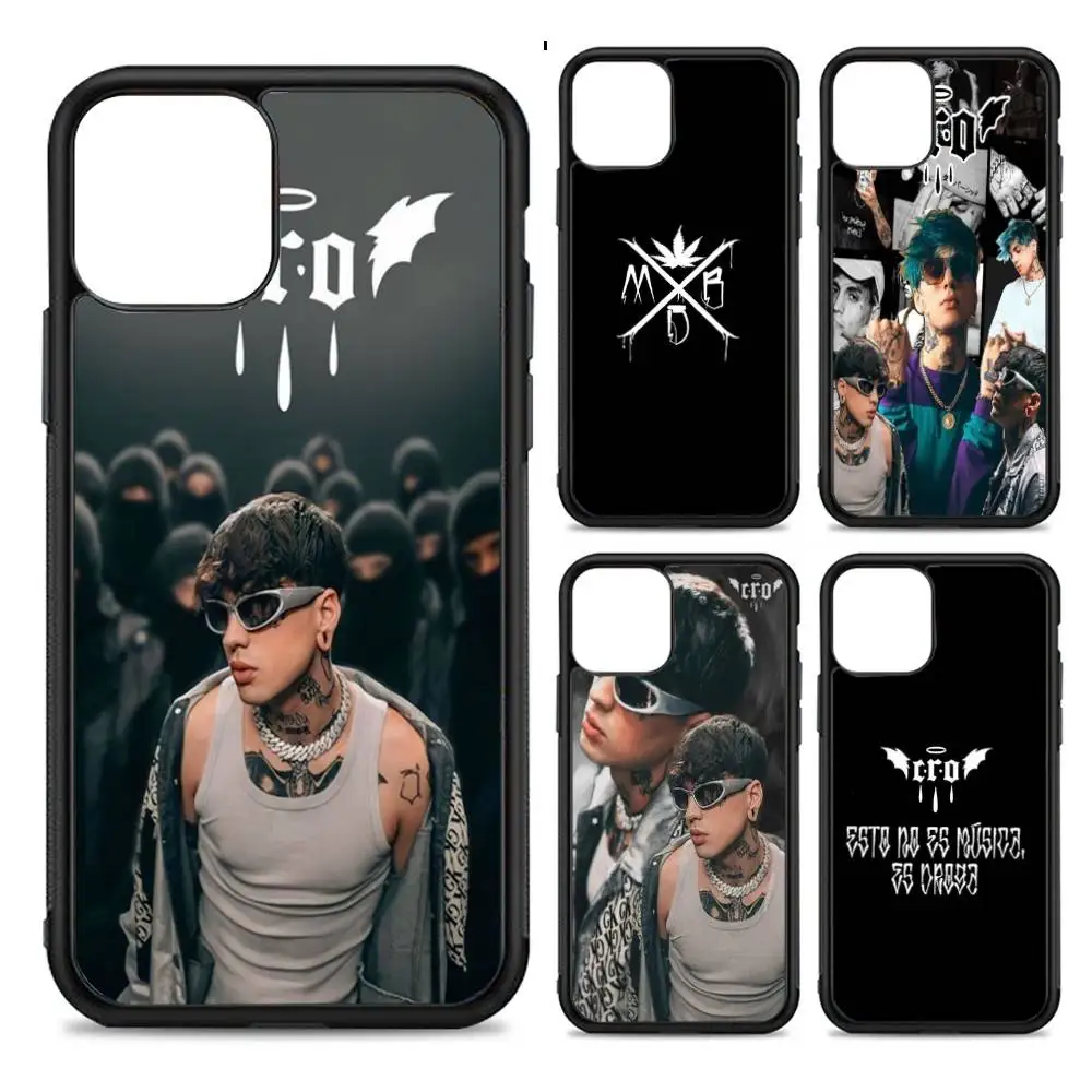 C.R.O Crocraxker Rapper PC+TPU Protective Phone Case For IPhone 17 16 Pro Max 15 Plus 14 13 12 11 Cover