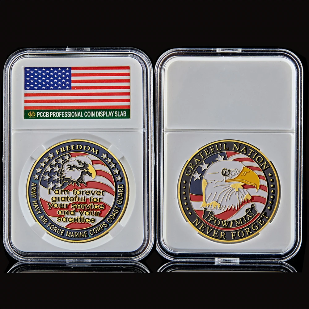 

USA Army Challenge Souvenir Coin Navy USAF USMC Army Coast Guard Freedom Eagle Metal Military Coin