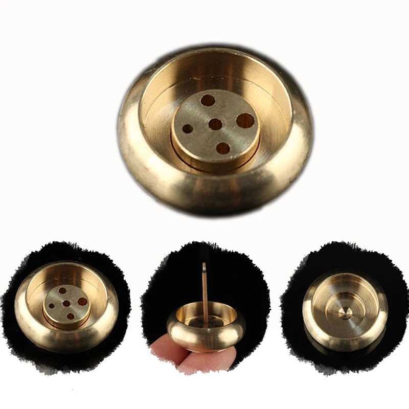 1pcs Durable Incense Stick Burner Brass Incense Holder Exquisite Workmanship Anti-oxidation Mini Multi-hole Incense Stick Burner