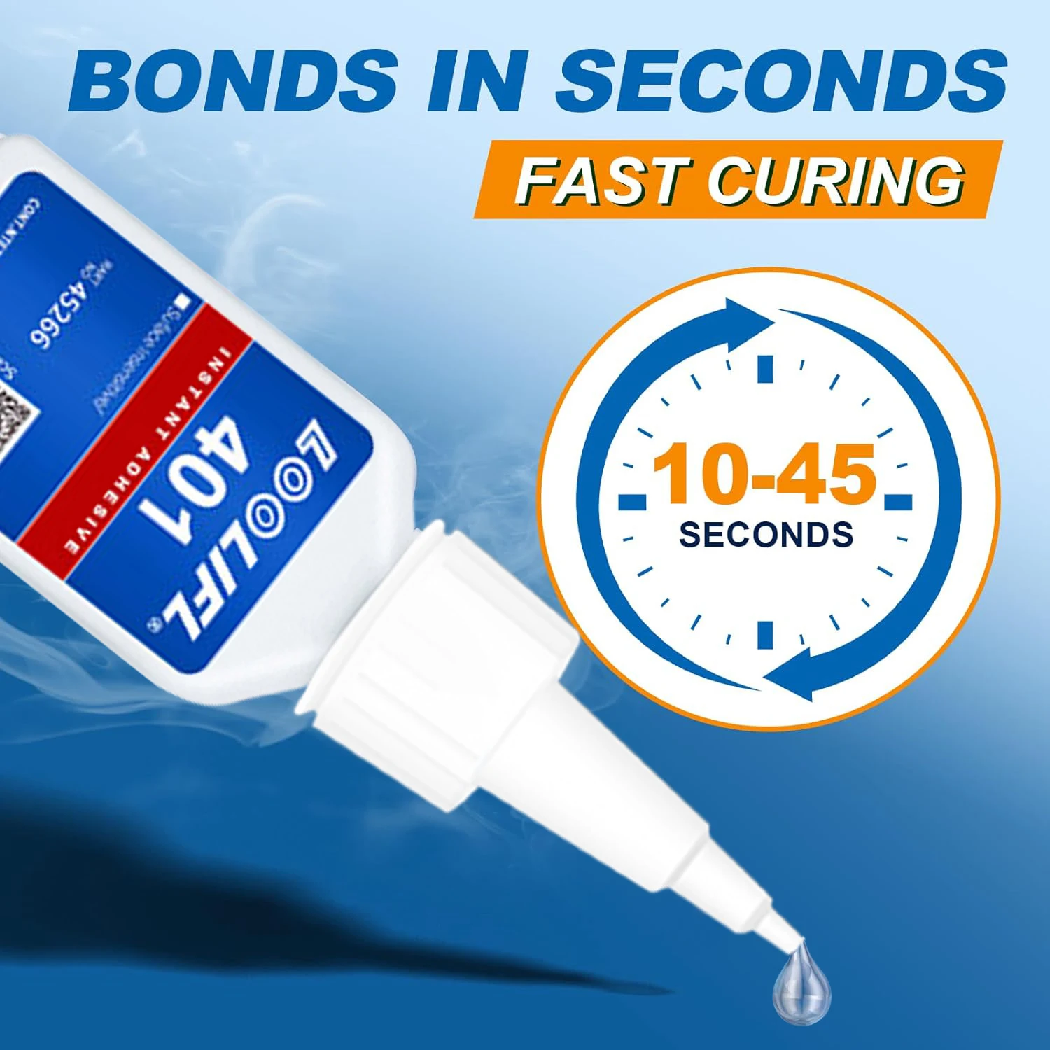 20g/Stück einzeln verpackt 401 Super Glue Leistungsstarker Sofort-Universalklebstoff, Cyanacrylat-Klebstoff für alle Fälle Schnelltrocknende Klebegeräte, Oberflächenunempfindlich