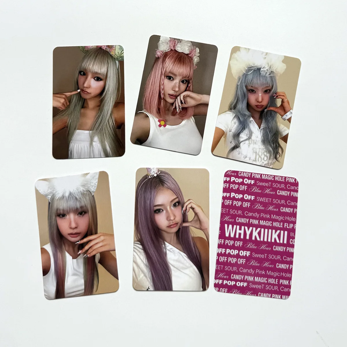 5Pcs/Set Idol Girl Group KIIIKIII New Album WHYKIIKIII Print Photo Cards Postcard JIYU LEESOL SUI HAUM KYA Fan Collect Gift