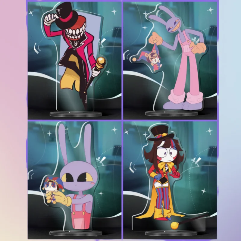 Акриловая подставка 15 см для персонажа аниме Pomni Jax Bunny Tadc Q Version, настольное декоративное украшение, изысканный милый мультяшный подарок