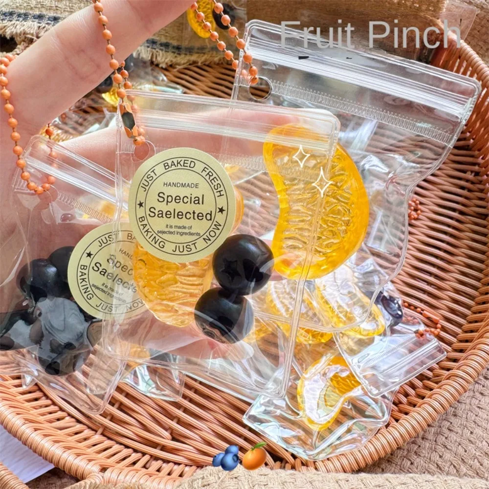 Neue Blaubeere Mandarine Obst Quetschen Spielzeug Mango Banane TPR Handgemachte Obst Kneifen Spielzeug Klebrige Stress Relief Zappeln Spielzeug