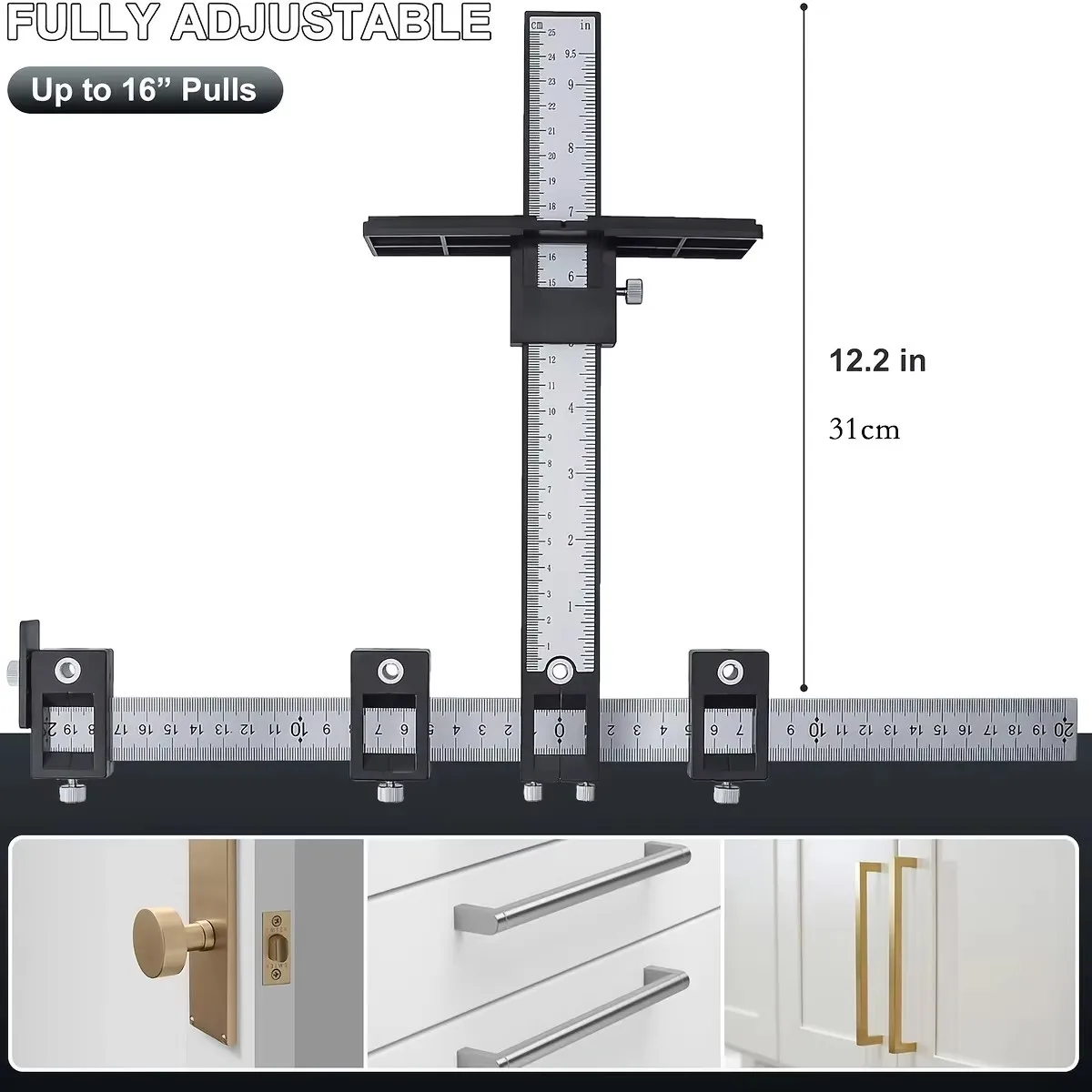Standort Bohrer Bohrer Punch Locator Jig Bohrer Guide Schrank Griff Knopf Vorlage Locator Locher Werkzeug für Holzbearbeitung – Detail 8
