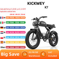 KICKWEY K7 Adult Electric Bicycle 1500W Motor E-bike 48V23Ah Battery Electric Bike 20 Inch Fat Tire Men's E-Mountain Bike
