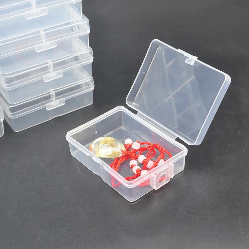 Transparent plastic storage boxes  for small items, easy to carry small accessories, hardware, small parts, handicrafts