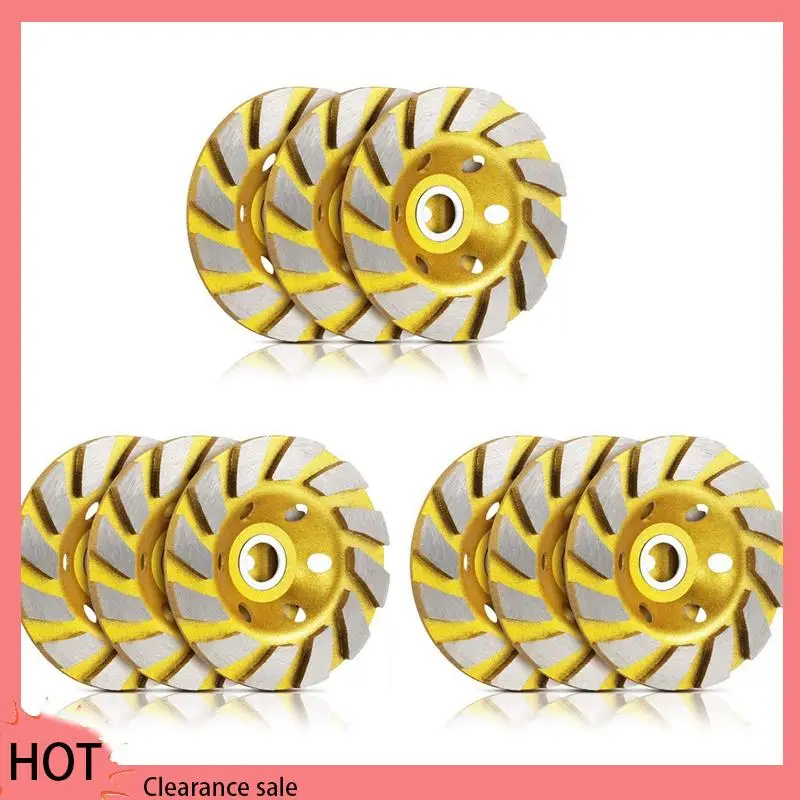 

A88Z 9 Pcs Turbo Row Diamond Grinding Cup Wheel Concrete Turbo Cup Disc Grinder For Sand Of Concrete Walls, Floors