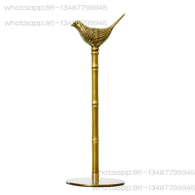 light-luxury-household-dining-table-brass-bird-tissue-holder-roll-paper-holder-kitchen-paper-plastic-wrap-storage-rack-vertical