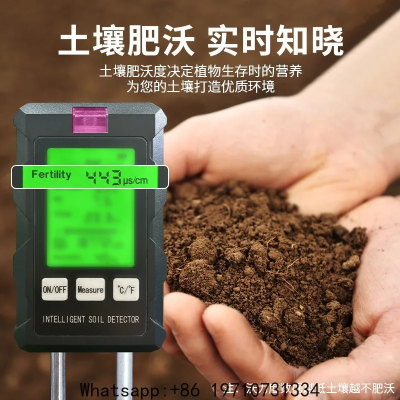 6機能デジタル土壌検査キット-–-水分、ph、肥沃度、温度を測定-–-屋内-屋外植物用メーター