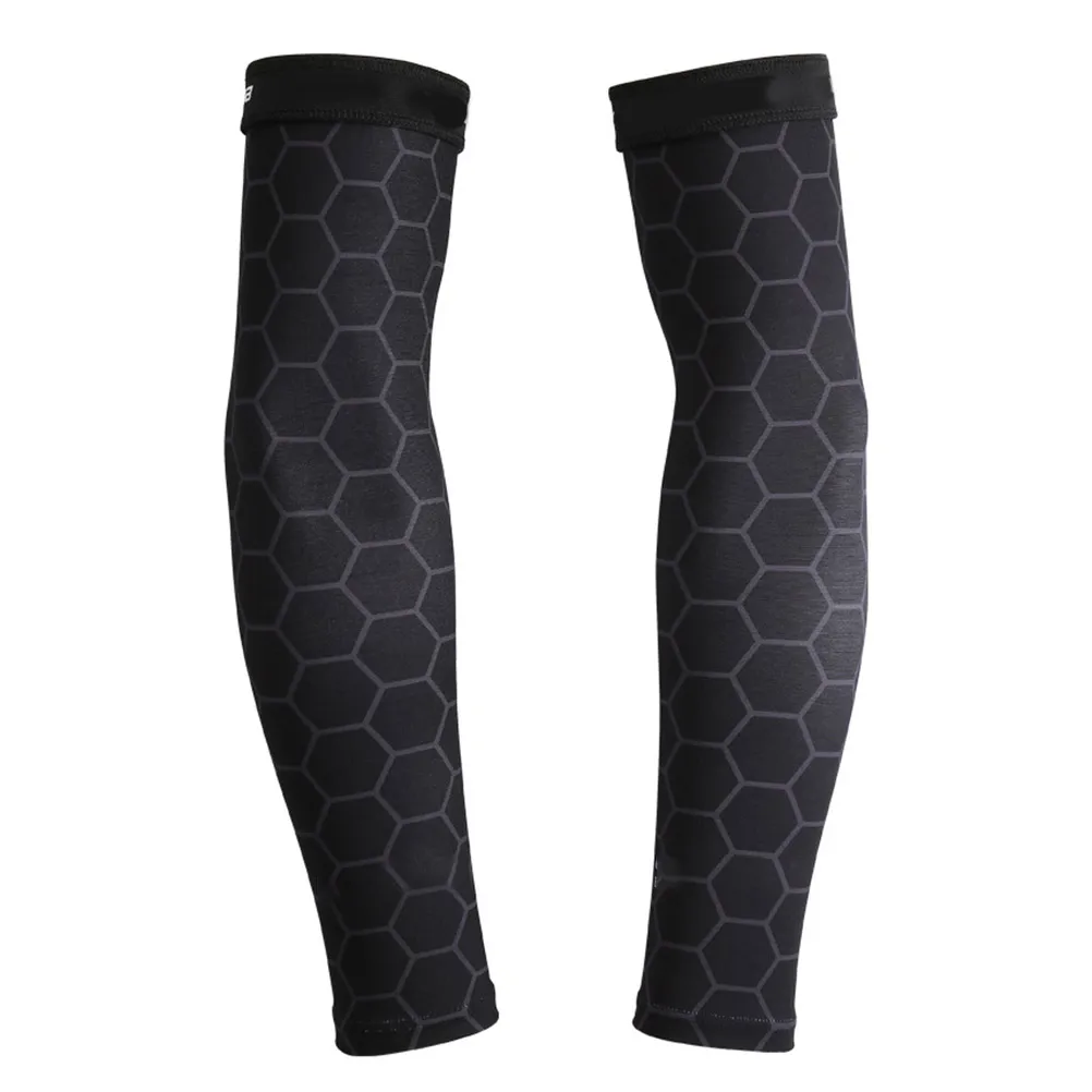 1 par de mangas de braço de resfriamento unissex sol elástico manga longa secagem rápida respirável capa de braço para ciclismo esportes ao ar livre