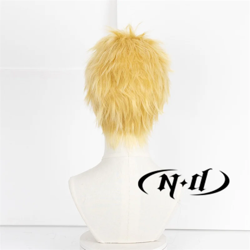 ND ريوجي ساكاموتو تأثيري الباروكات Megami Tensei أنيمي كوس خصلات الشعر المستعار للحزب كوميك كون كوزر مقاومة للحرارة الاصطناعية