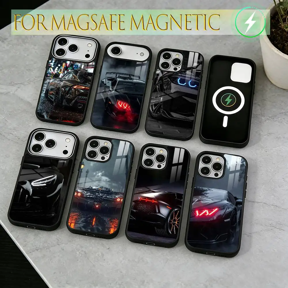 

Sports car Phone Case For iPhone17,16,15,14,13,12,11 Plus,Pro Magnetic For Magsafe Wireless Charging