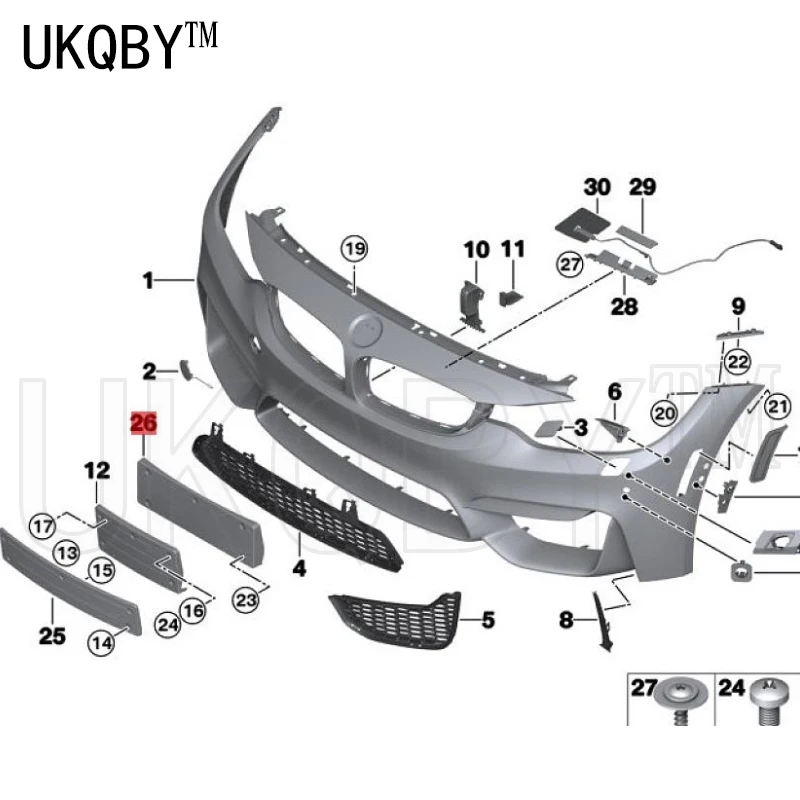 License plate decorative panel 3 4system F80 F82 F83  51118056775