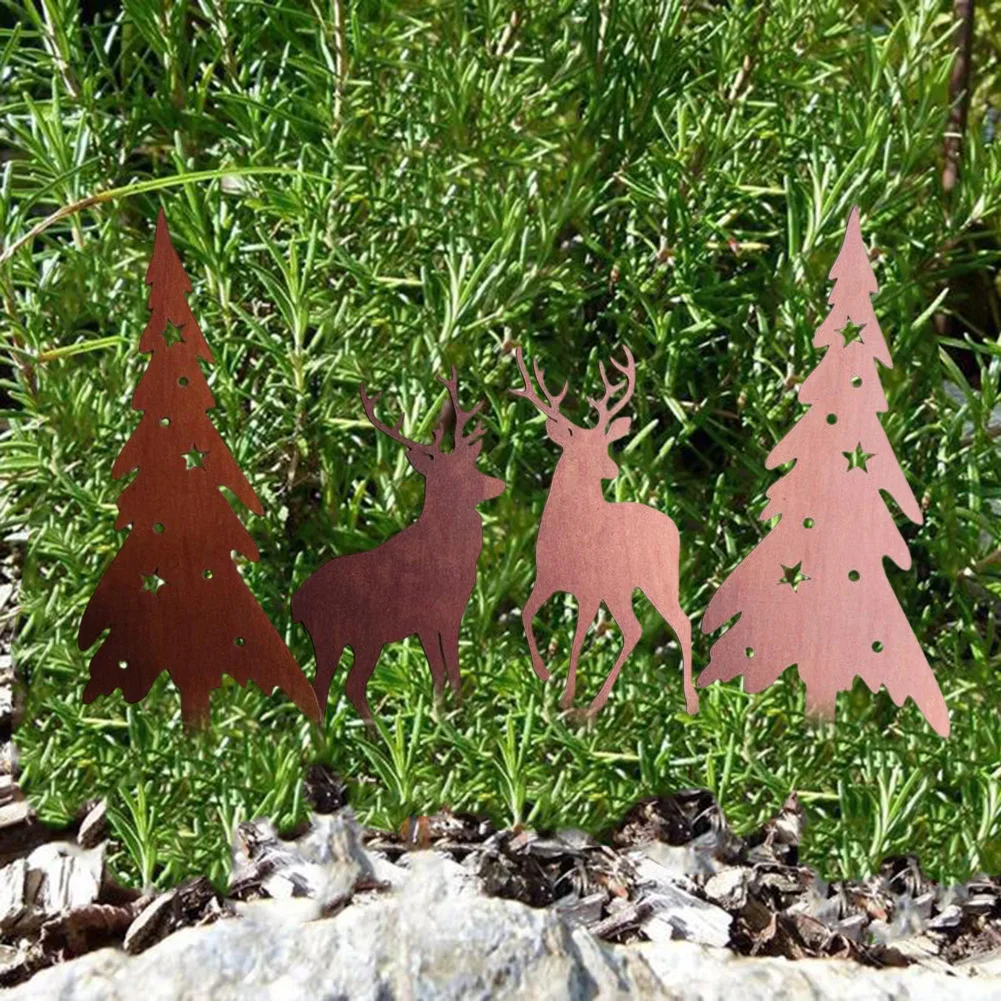 لحديقة لعيد الميلاد الغزلان في الهواء الطلق زخرفة عطلة الاحتفال شجرة عيد الميلاد 28*9.3 سنتيمتر شجرة عيد الميلاد الفن