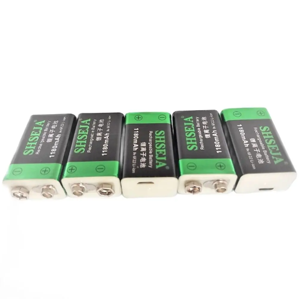 

9V 1180mAh lithium ion battery USB rechargeable battery detector toy line finder rechargeable battery free shipping