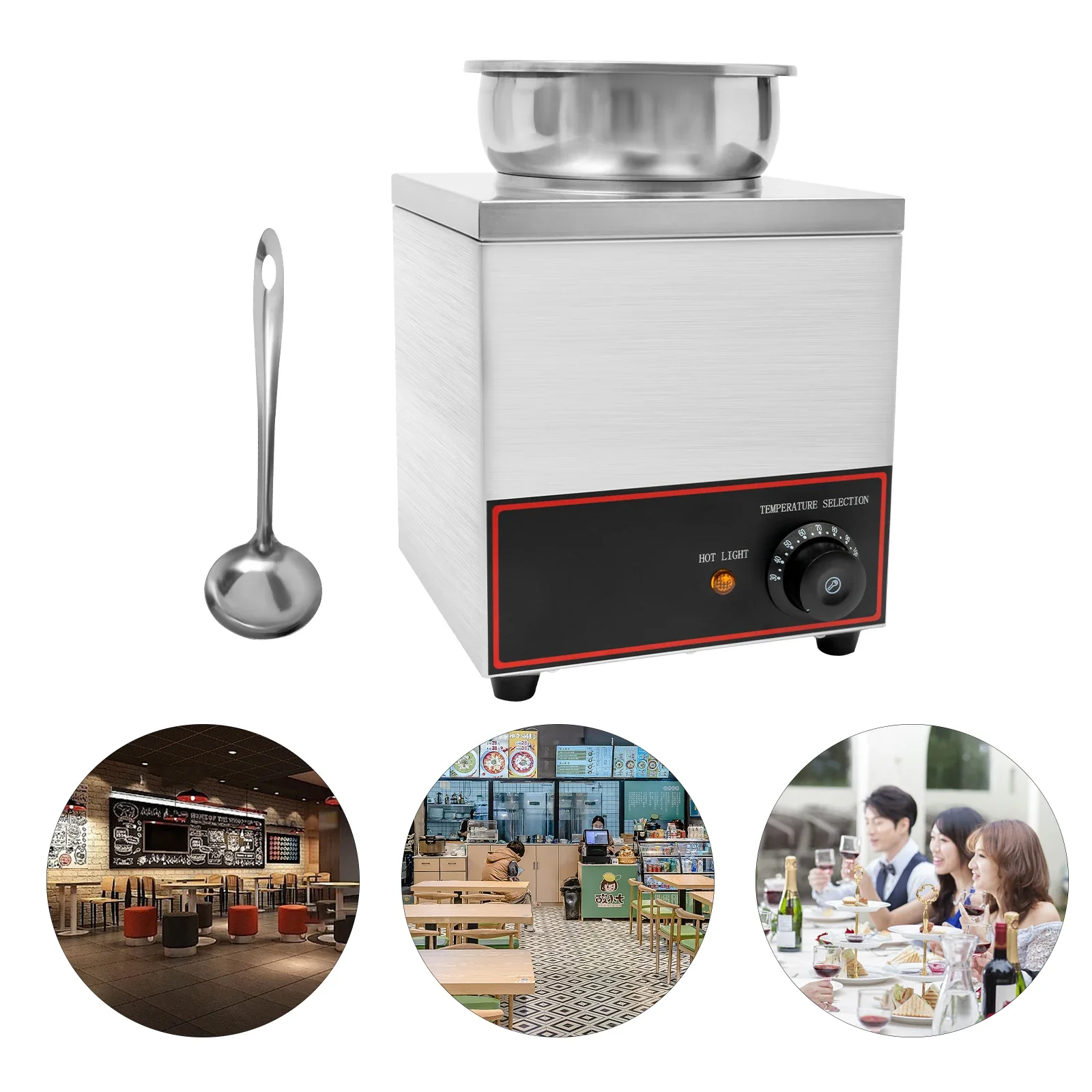 150W 電気チーズソースウォーマーディスペンサーステンレススチールホットファッジヒーター新品