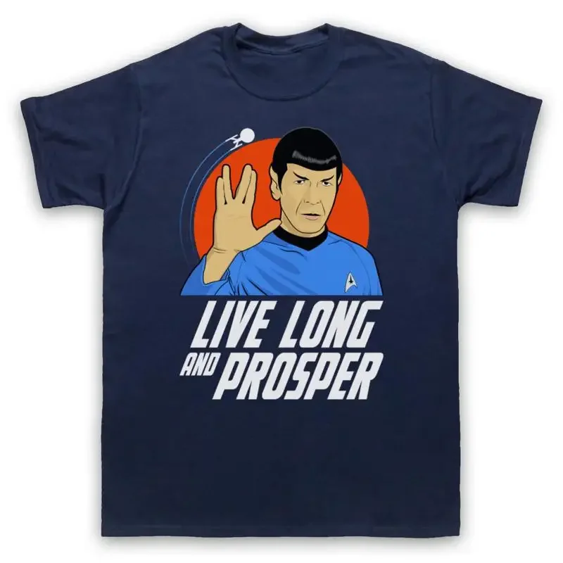 SPOCK LIVE LONG AND PROSPER STAR VULCAN SALUTE TREKKIE MENS WOMENS T SHIRT