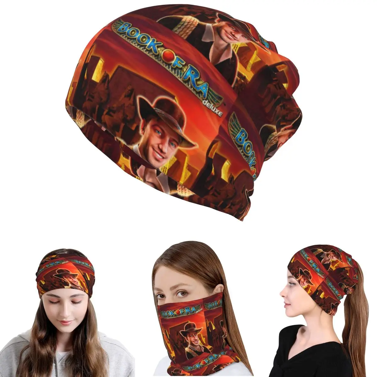 

Book Of Ra Bandana Neck Cover Wrap Scarf Multi-use Balaclava Beanies Hat Unisex Adult Windproof