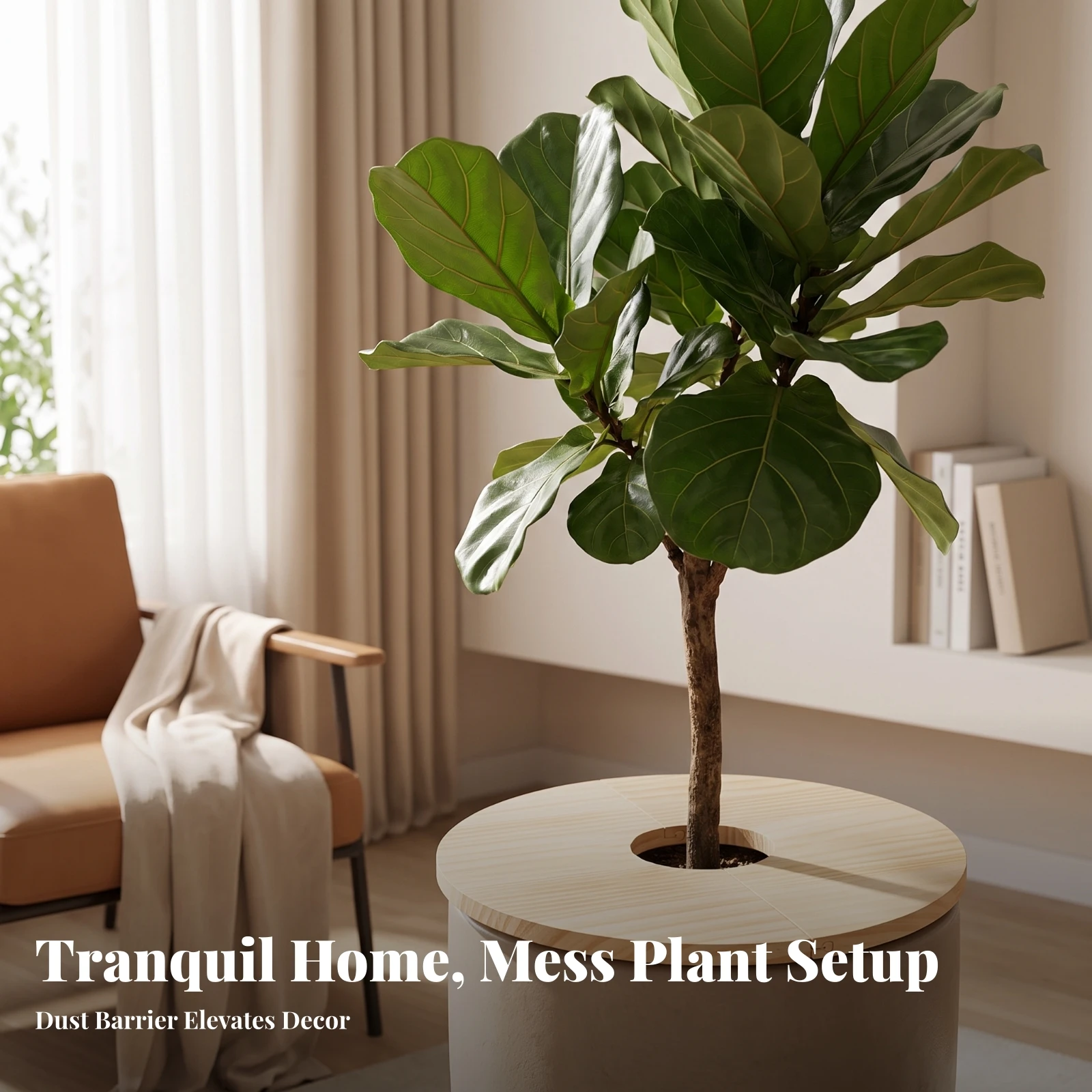 Penutup Pot Kayu dengan Lubang - Home Decor Center ulasan dan harga