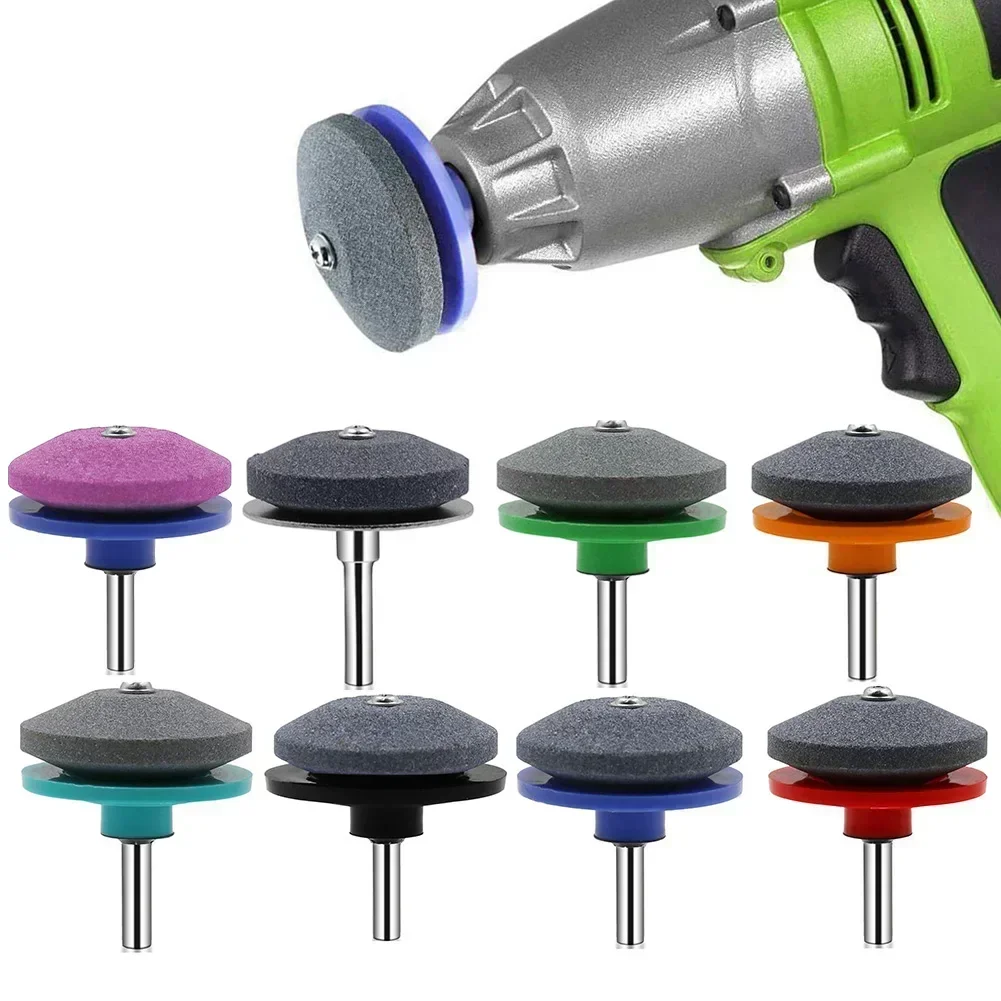 Lawnmower Sharpener Hand Electric Rotary Drill Grinding Wheel Whetstone Cutter Sharpener Allows For Convenient Fast Sharpening