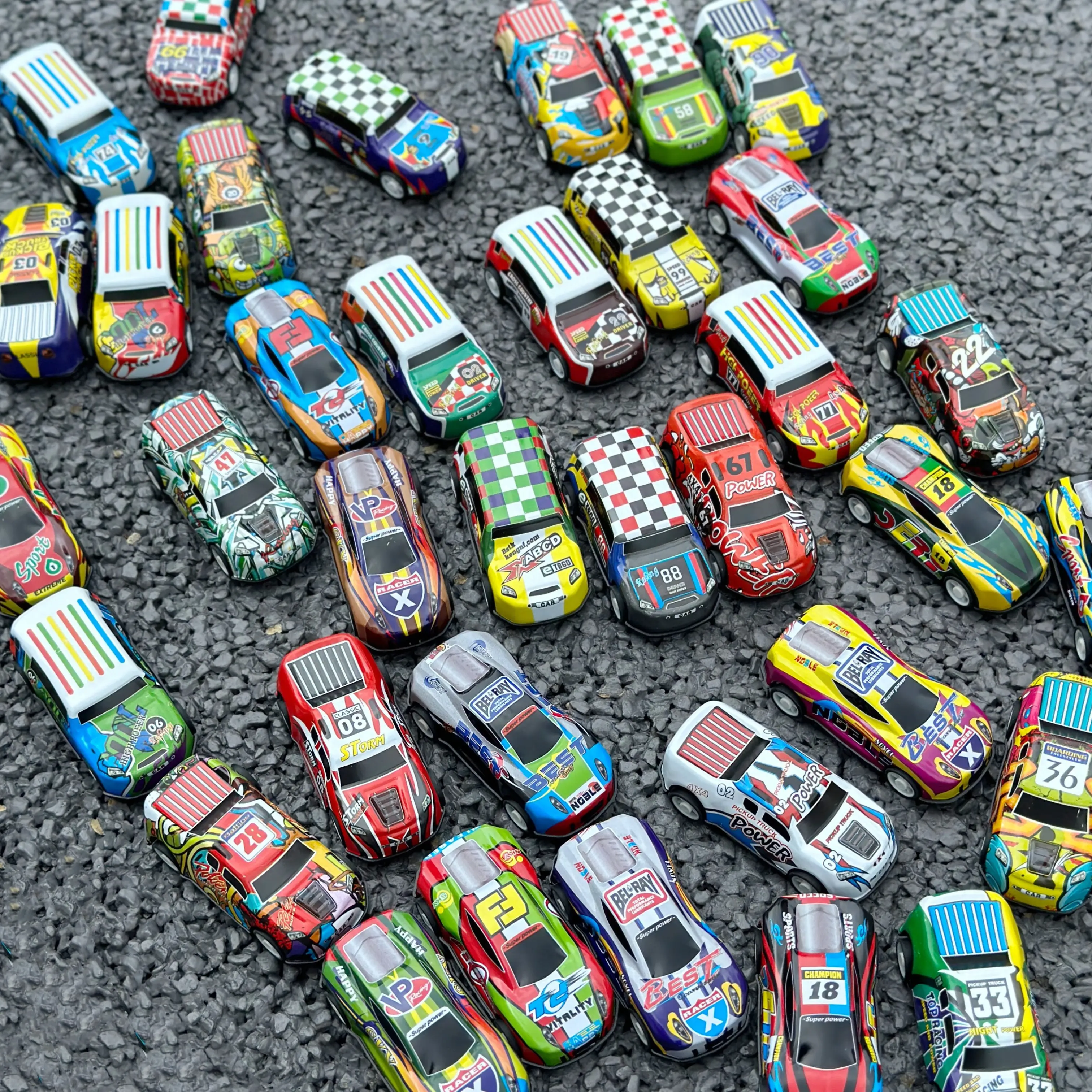 Mini Car Set, Inertia Pull Back Cars, Plastic Vehicle Model, Collection Toy Birthday Gift