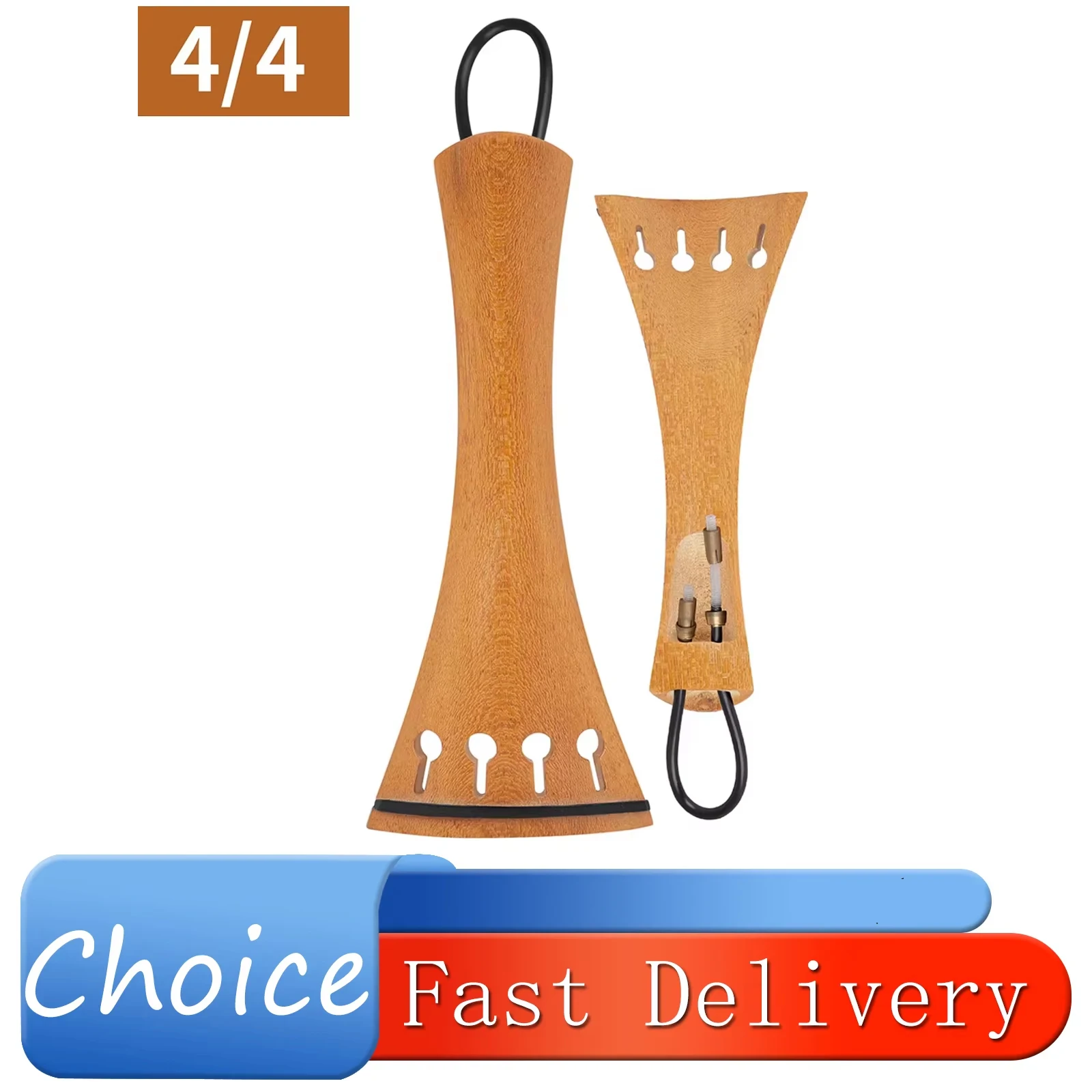 4/4 Violins Pull Chord Plate Tailstring Date Wood Plate One-Piece Structural Design Smooth Tuning Violin Replacement Accessories