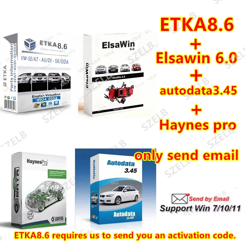 Haynes Pro und Autodata3.45 EU Auto-Reparatursoftware +Etka 8.6 mit ELSAWIN 6.0 Gruppen-Fahrzeugelektronik-Katalog
