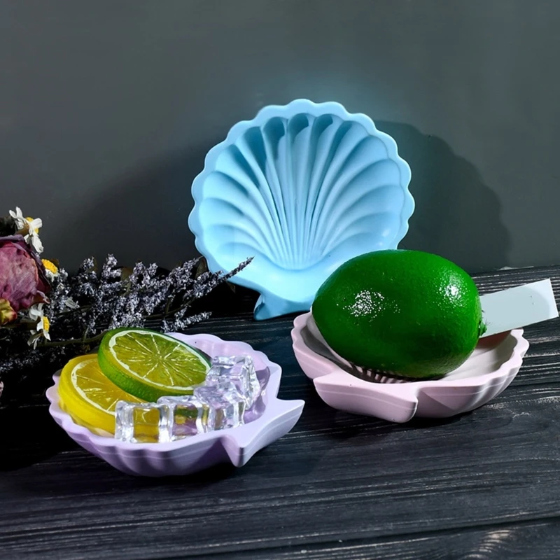 DIY Seashells Shaped Silicone Tray Mold Desktop Decoration Ornament Handmade Jewelry Dish Trinket Holder Plate Epoxy Resin Mould