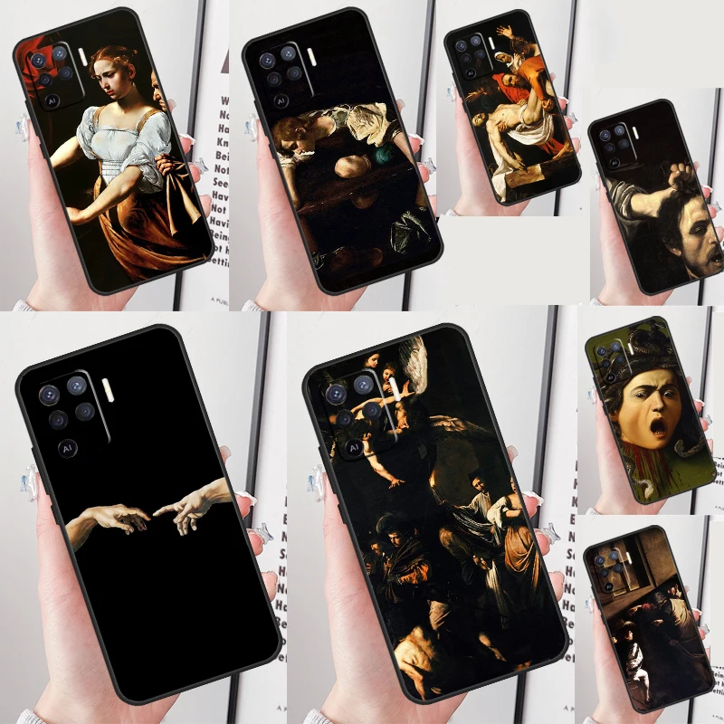 Caravaggio Paintings Case For OPPO A74 A94 A54 A17 A57 A77 A5 A9 A53 S A15 A16 A76 A96 A52 A72 A58 A78 A98 Coque