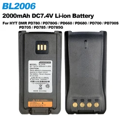 BL2006 Walkie Talkie Li-ion Battery DC7.4V 2000mAh For Hytera HYT PD700 PD705 PD780 PD785 Two Way Radios Replacement Battery