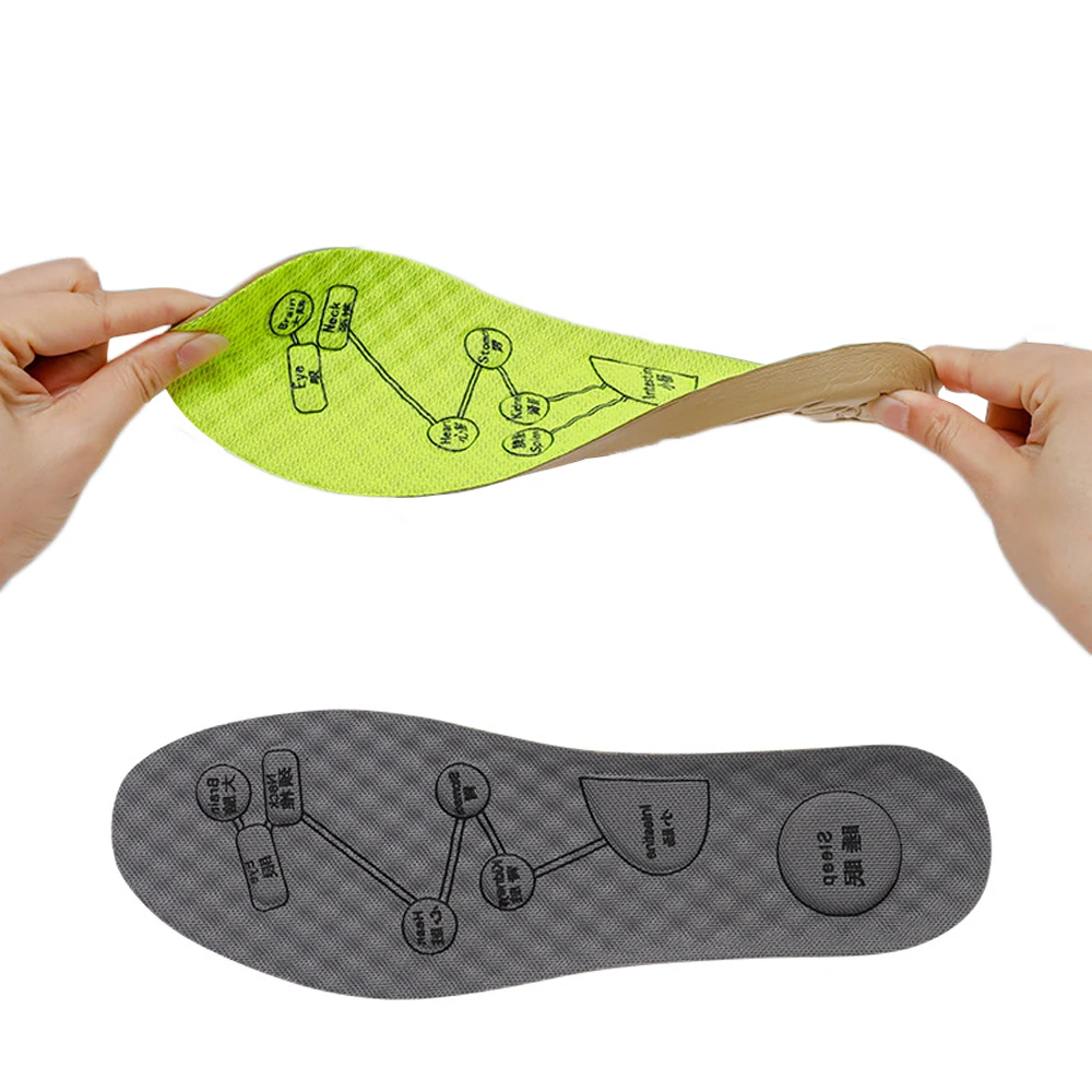 Foot Acupoint Deodorant Insoles for Men Women Shoes Soft Breathable Sweat-absorbing Sports Cushion Running Massage Shoe Sole