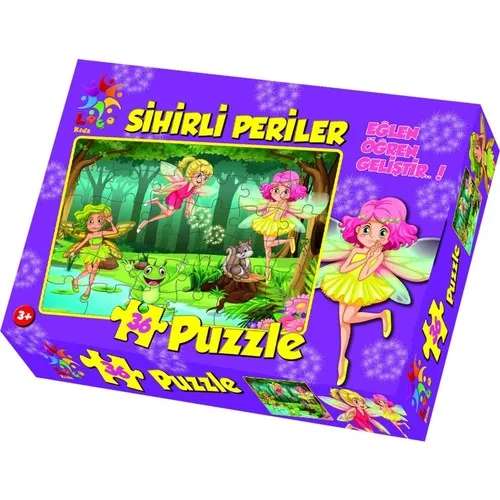 

Laco Puzzle Eğlen Öğren Magic Fairies 36 Piece Lc-005