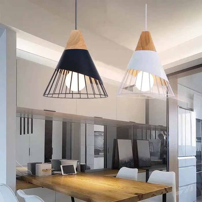 

Nordic Badminton Shape Bedside Bedroom Restaurant Lamp Creative Personality Cafe Dining Room Simple Single Head Chandelier