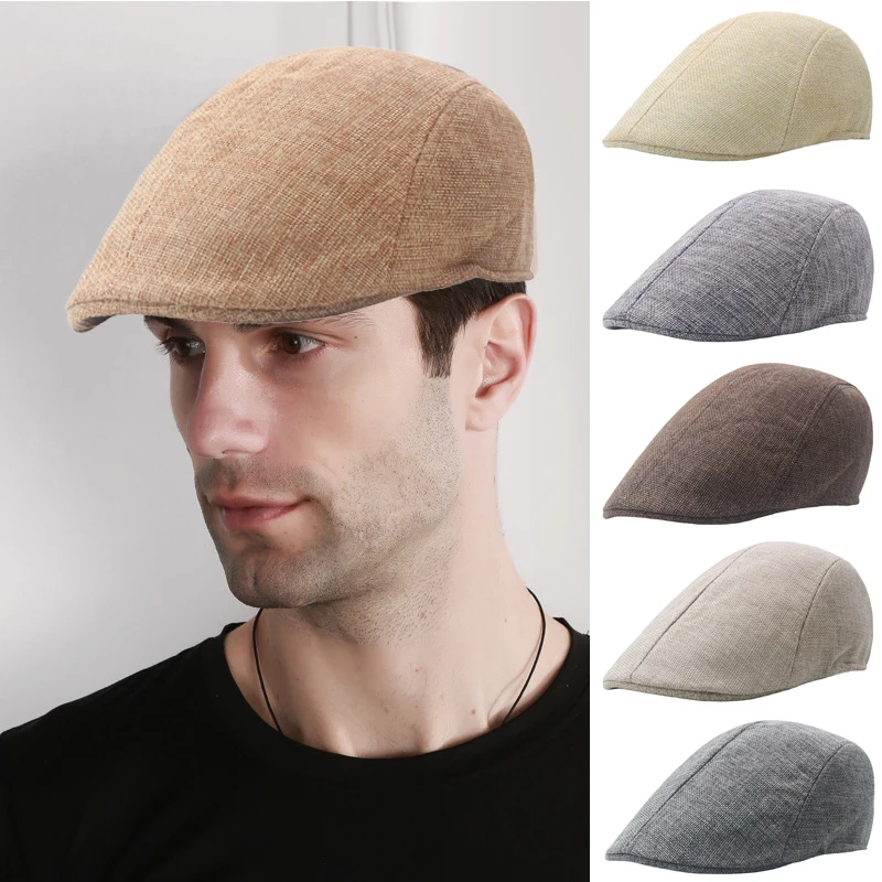 Classic Newsboy Caps for Men Women Vintage Gatsbay Hat Irish Outdoor Cabbie Beret Spring Painter Hat Driver Hat Beret for Male