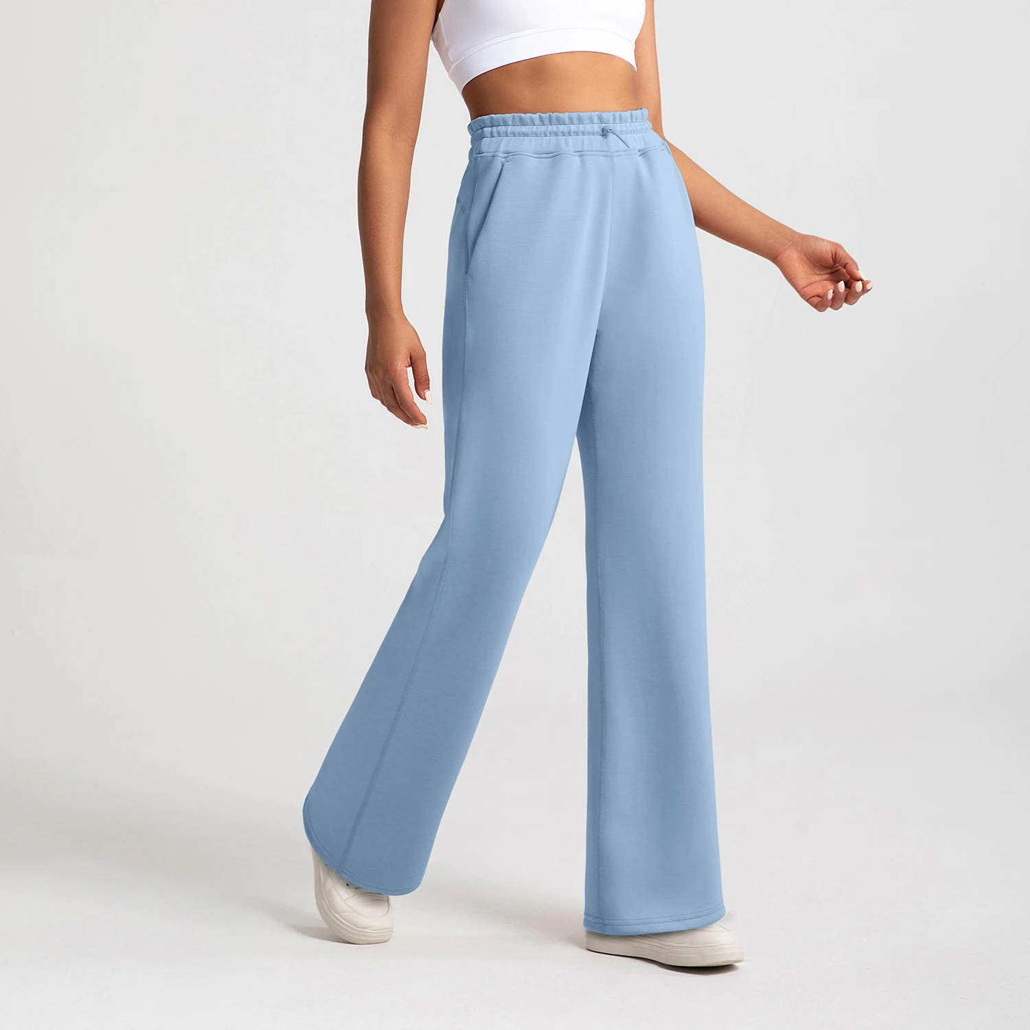 خريف شتاء المرأة صالة السراويل الرمال غسلها مشروط طبقة الهواء النسيج عالية الخصر فضفاضة تناسب الجري اليوغا #3