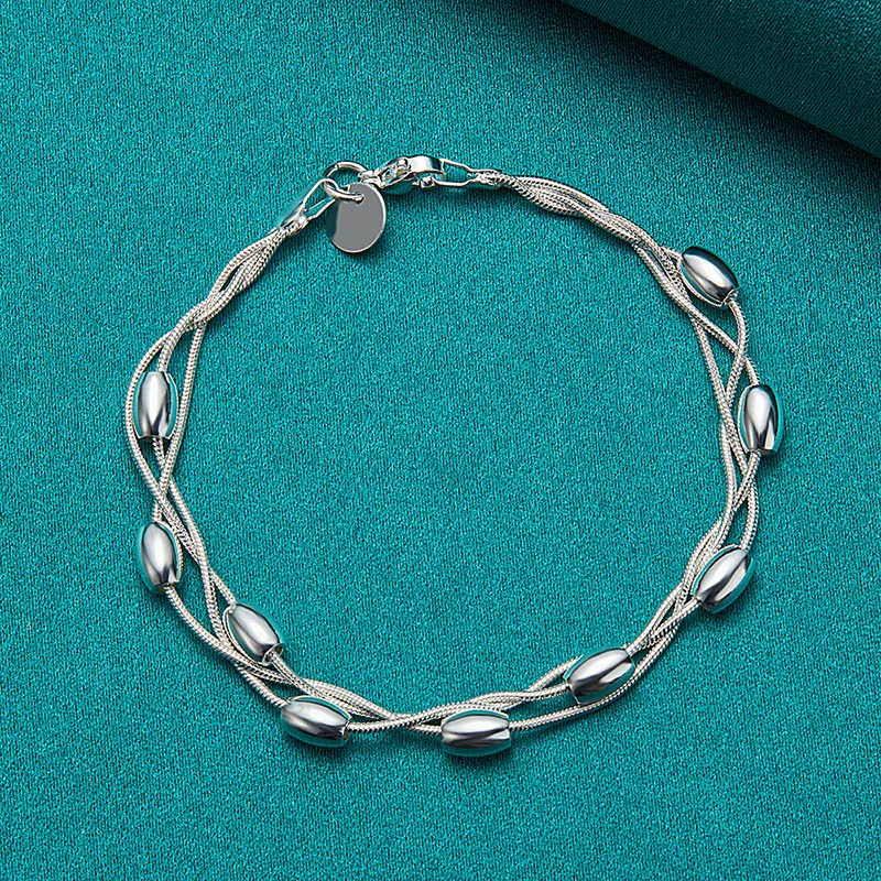 Silver color bracelet chain fashion design product beautiful Jewelry High quality Bracelet bead for women lady wedding