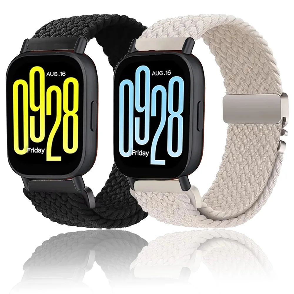 22mm 20mm geflochtenes Nylon-Schlaufenarmband für Redmi Watch 5 Active/Lite mit Fallschirmschnalle, Armband für Redmi Watch 5 Active Correa