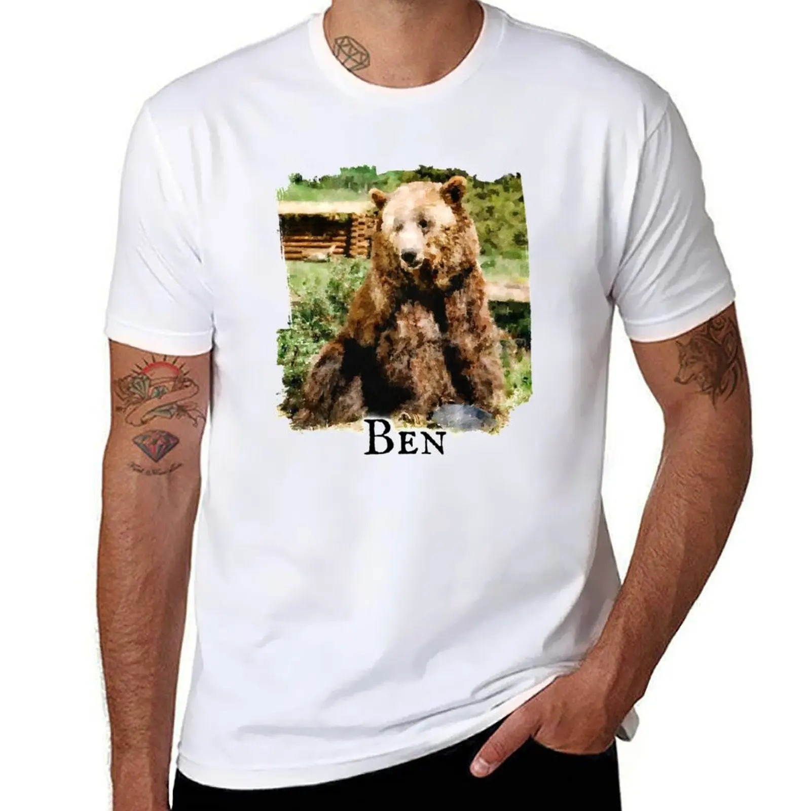 

Ben Grizzly Adams T-Shirt t shirts cotton 100% printed t shirts for man t shirts for man pack white T-shirt