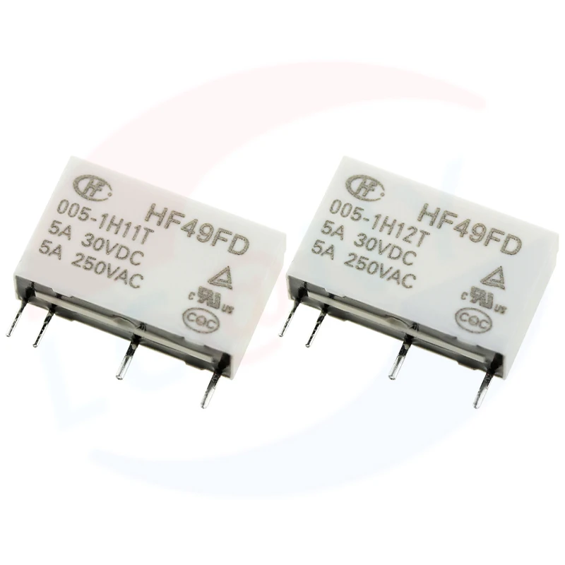 10Pcs HF49FD Industrial relay HF49FD-005-1H11T HF49FD-012-1H11T HF49FD-024-1H11T 1H12T 5A 4PIN 5V 12V 24V Miniature power relay