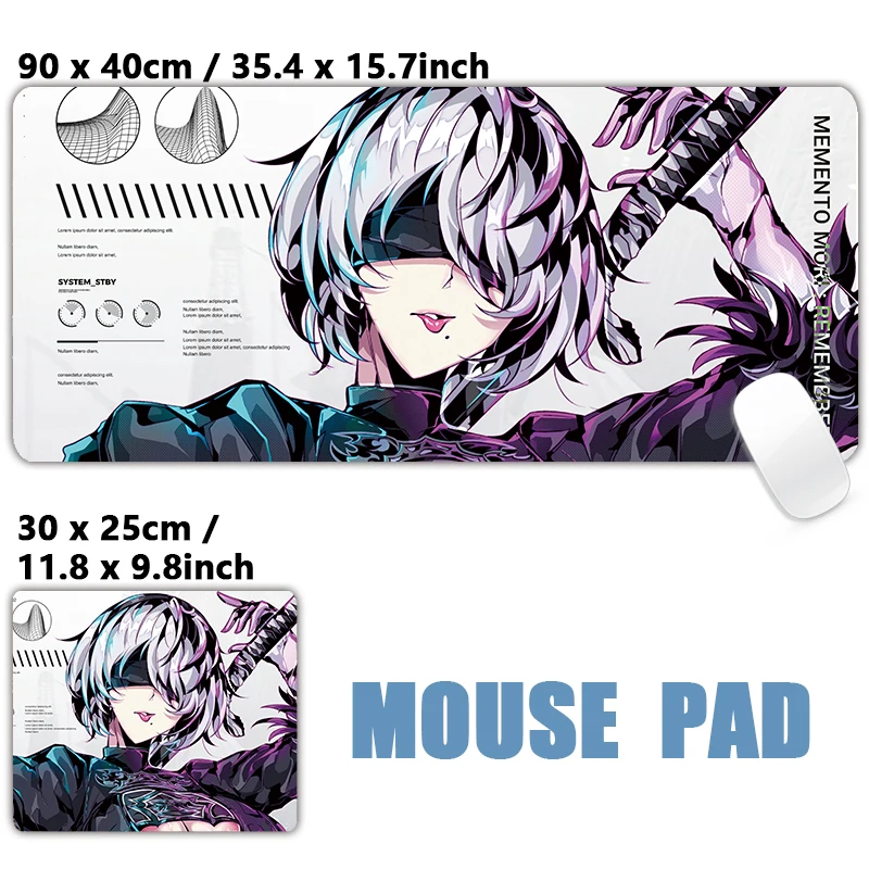 Anime japonês sexy quente menina gamer slicone xxl grande mouse pad computador portátil antiderrapante teclado de escritório tapete de mesa mousepad