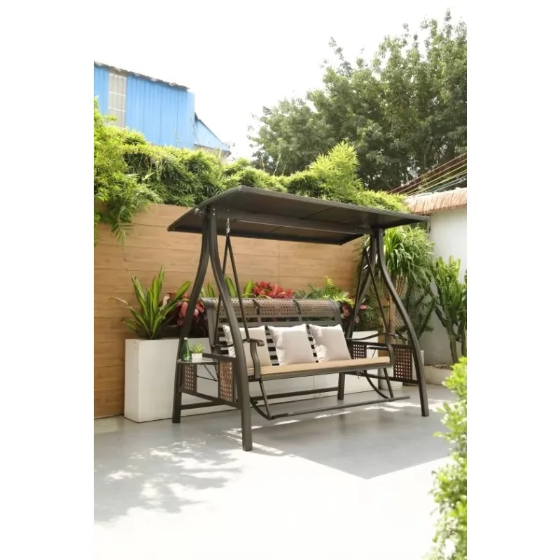

Outdoor double swing chair, aluminum rocking chair outdoor garden, courtyard home indoor balcony Internet celebrities swing