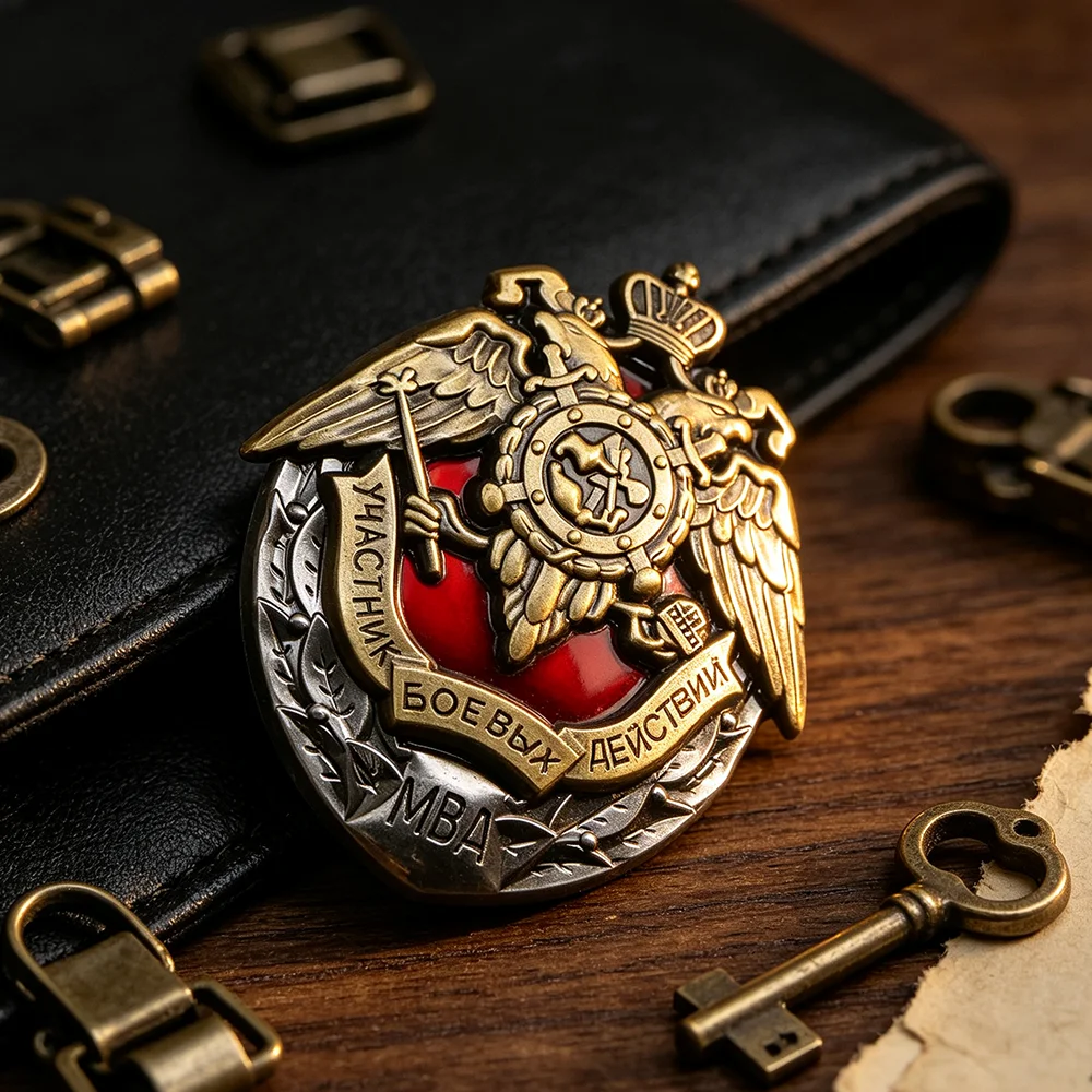 Russia Double-headed Eagle Badge Internal Security Forces The Ministry Internal Affairs Medal Collection Pin Decoration Craft