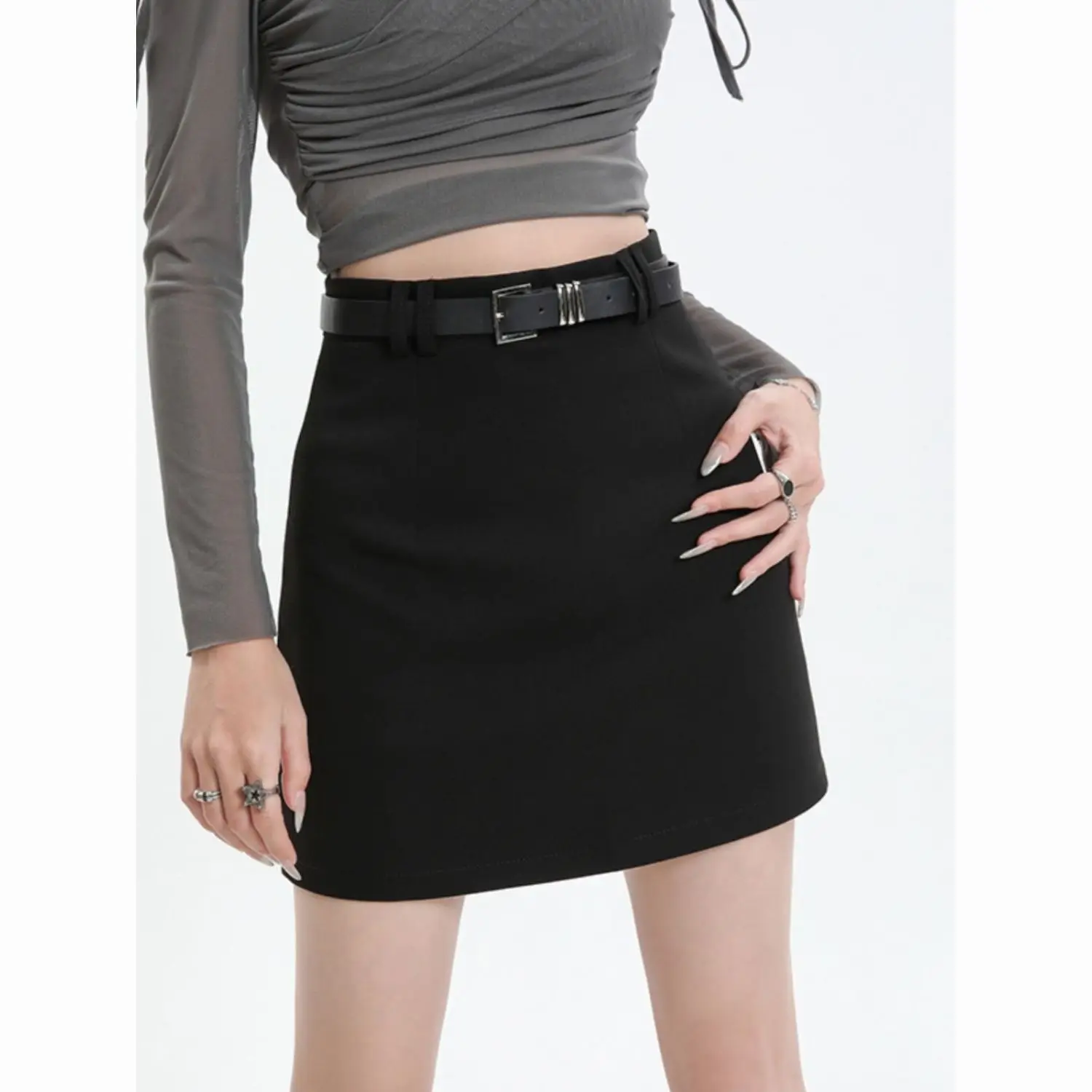 

Skirts Womens Mesh Paneled Balloon High Waist Prom NightOut Sparkling Irregular Trendy Showgirl Stage Performance Fashion Skirt