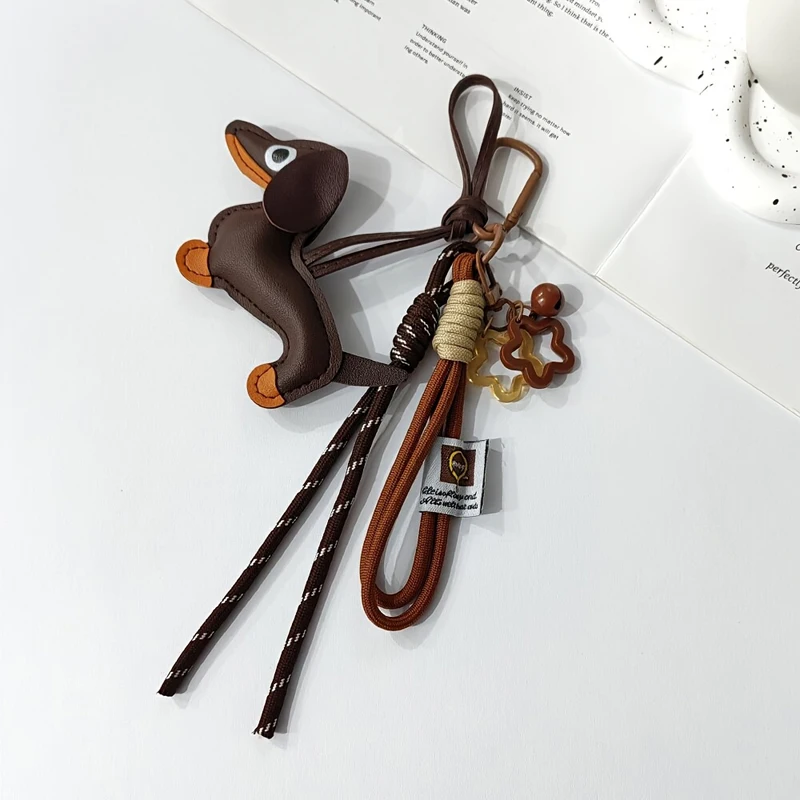 Dackel Taschenketten Damen Taschendekorationen Taschenanhänger Handtaschenzubehör Modetaschen Seile Hängendes Lanyard Handtaschenanhänger – Detail 15