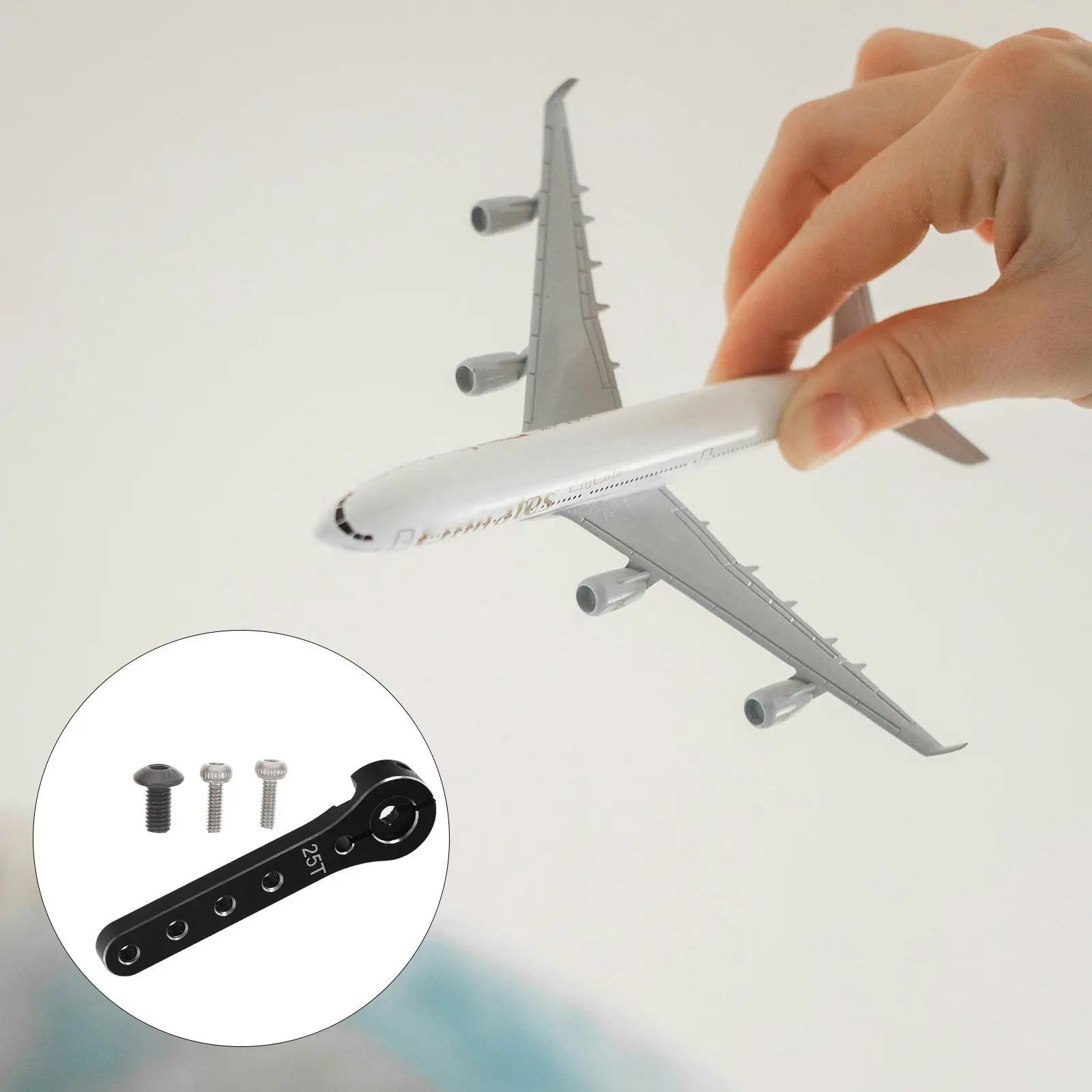 Standard Metal Servo Arm Accessories 25T 56Mm Cnc Aluminum Alloy Extension Steering Servo Horn for Rc Airplane Helicopter Car